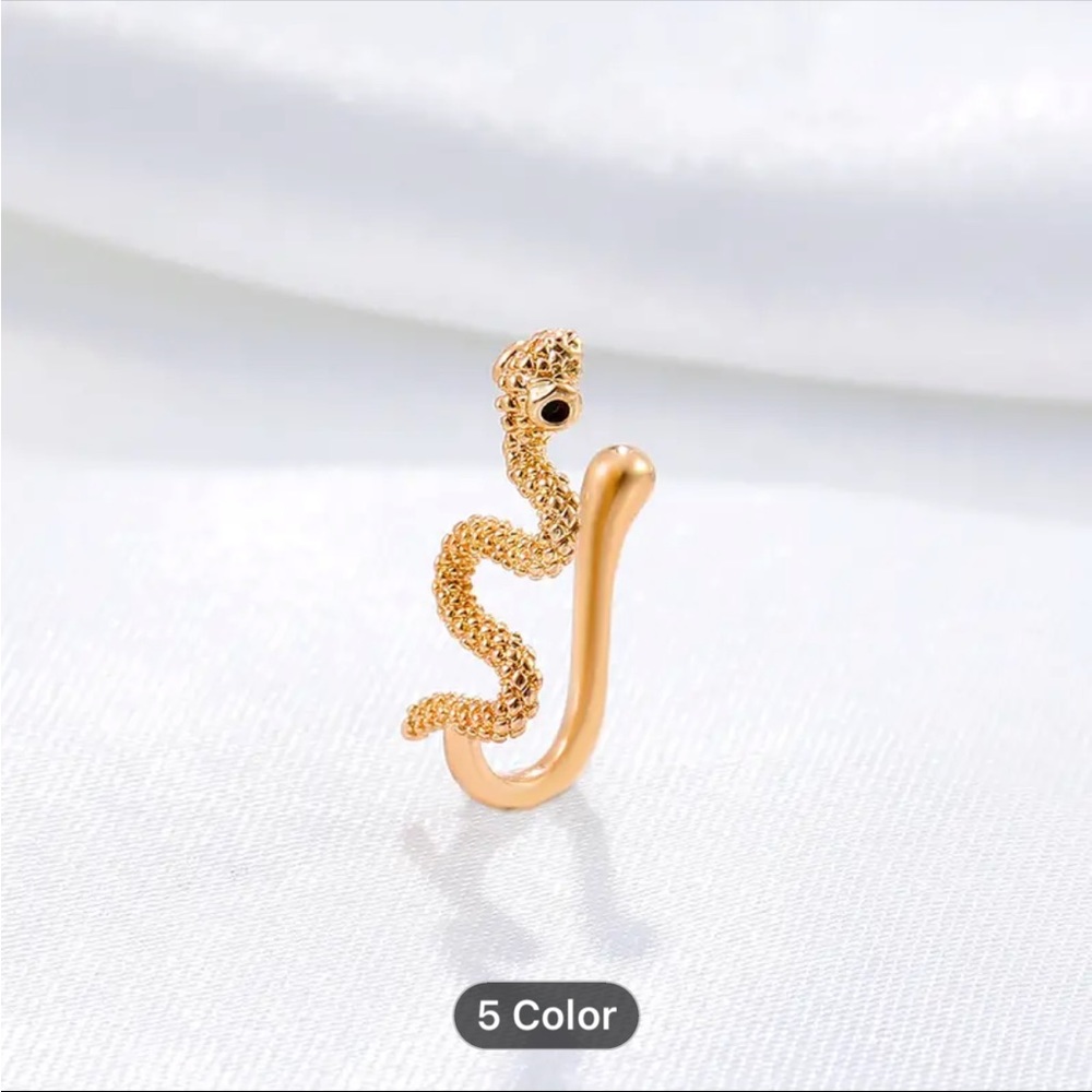 Nose ring, gold tone new in packaging, super cute